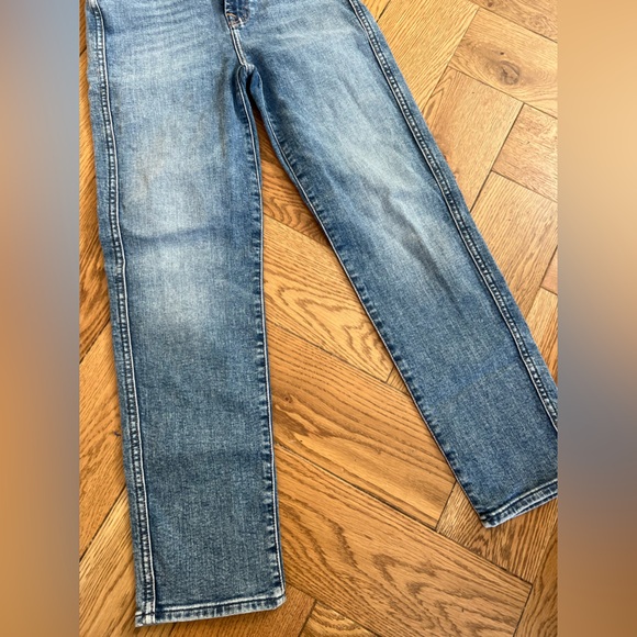 7 For All Mankind Blue Straight Leg Jeans Womens - Picture 3 of 12